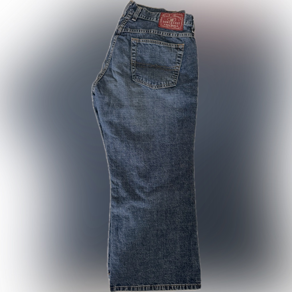 Lucky Brand Relaxed Denim Mid Rise Cropped Buttonfly Jeans